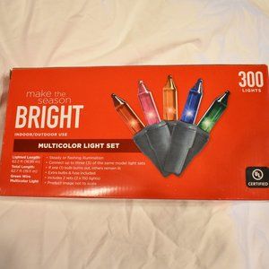 Make The Season Bright Multi Color Christmas Lights 300 62 Feet Outdoor Indoor